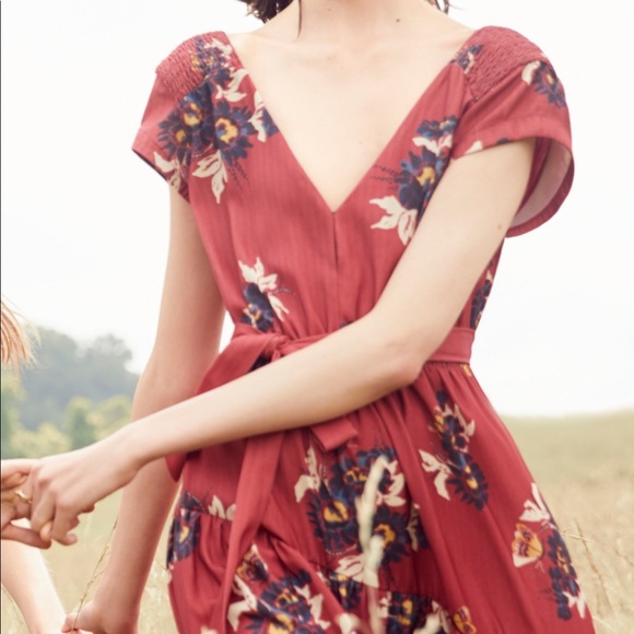 Free People maroon floral dress NWT - Picture 3 of 7